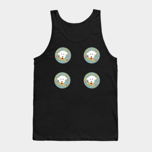 Sunflowers and Maltipoo Dog Sticker Pack Tank Top